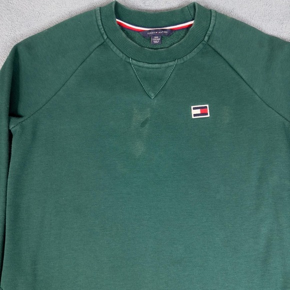 Tommy Hilfiger Vintage Y2K Sweatshirt Dress‎ Long Sleeve Green Women's size XXS - Picture 6 of 9